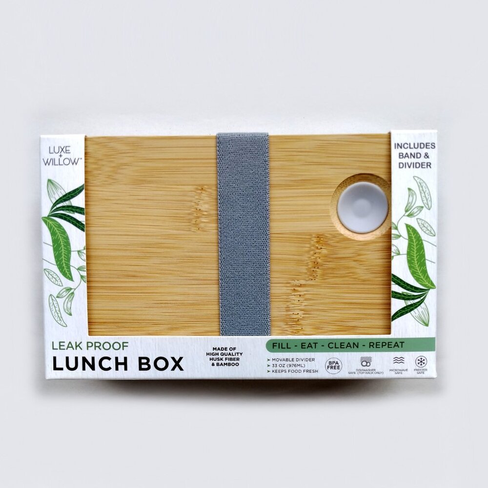 Bento Box with Bamboo Lid, Lunch Box, Food Storage